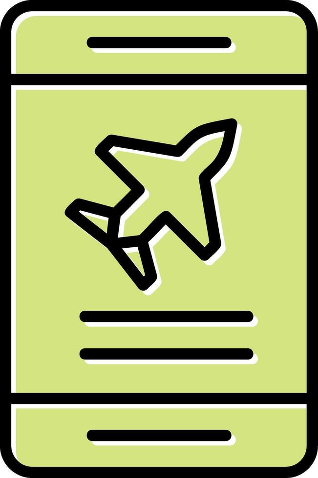 aereo biglietto prenotazione vettore icona
