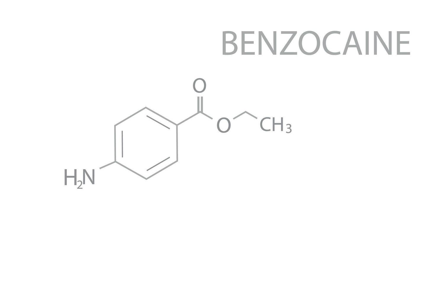 benzocaina molecolare scheletrico chimico formula vettore