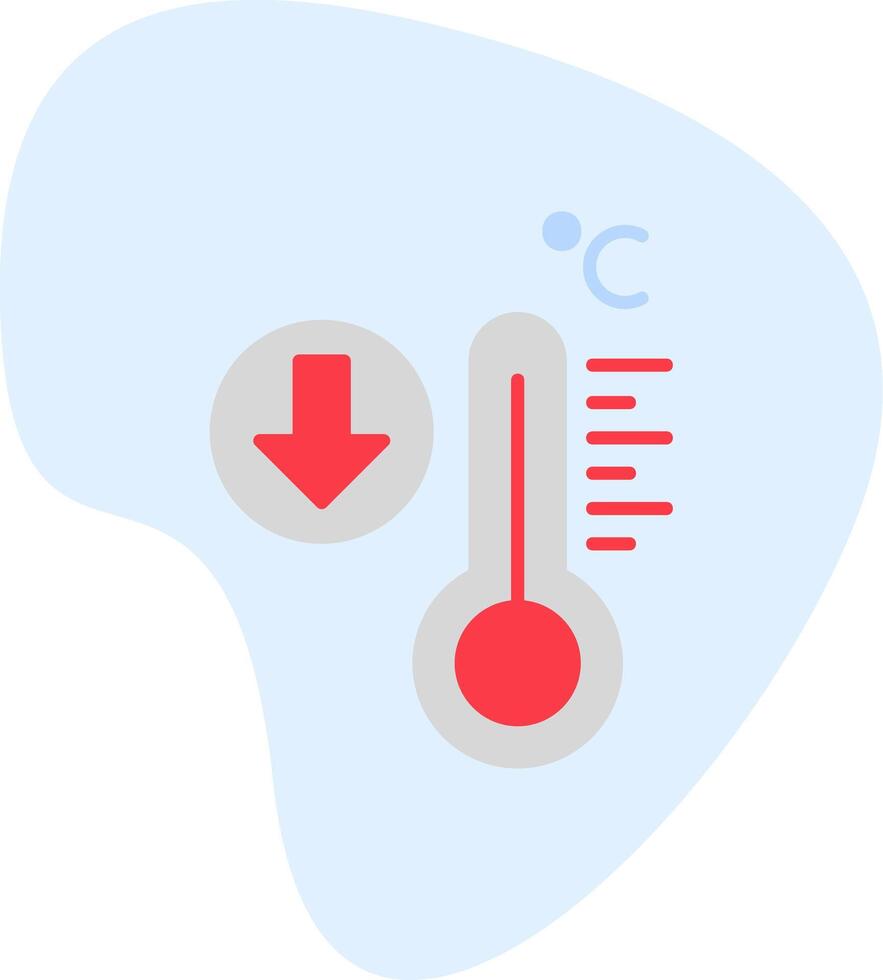 Basso temperatura vettore icona