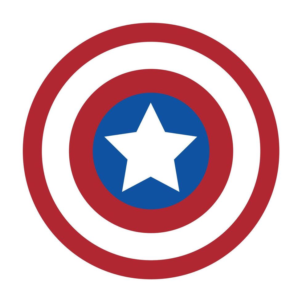 Capitano America scudo cartone animato grafico illustrazione vettore
