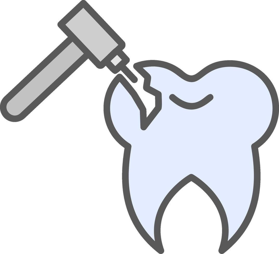 dente perforazione vettore icona