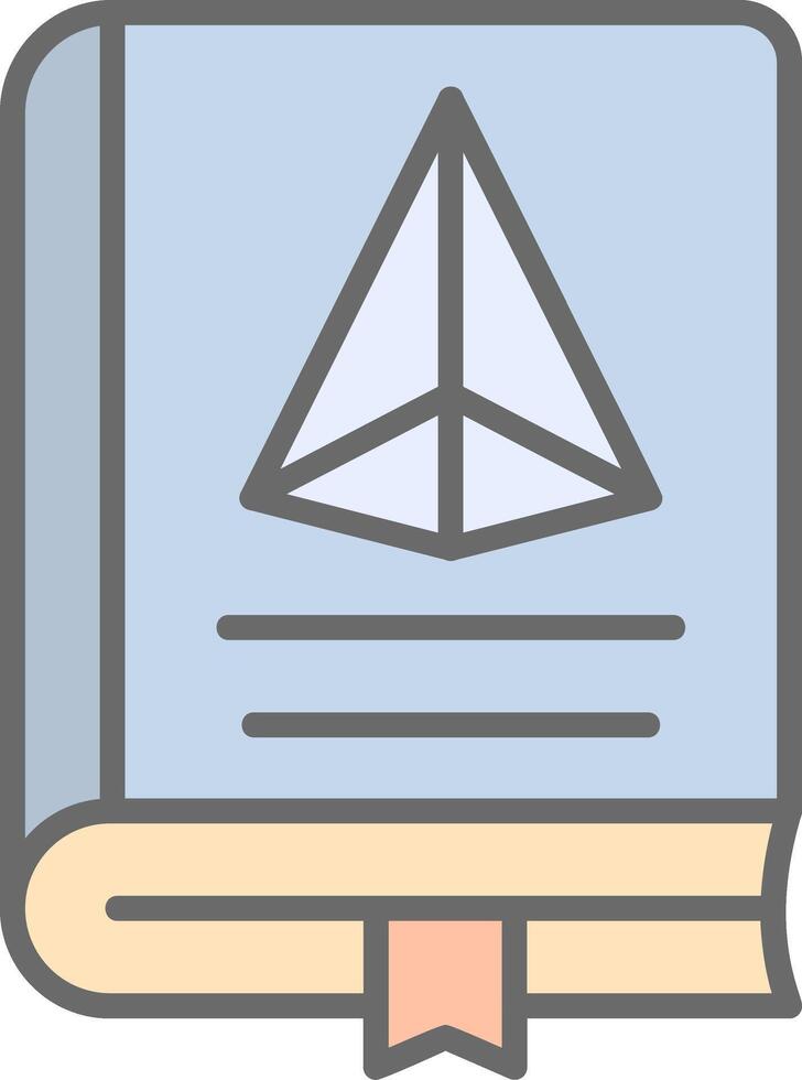 trigonometria libro vettore icona