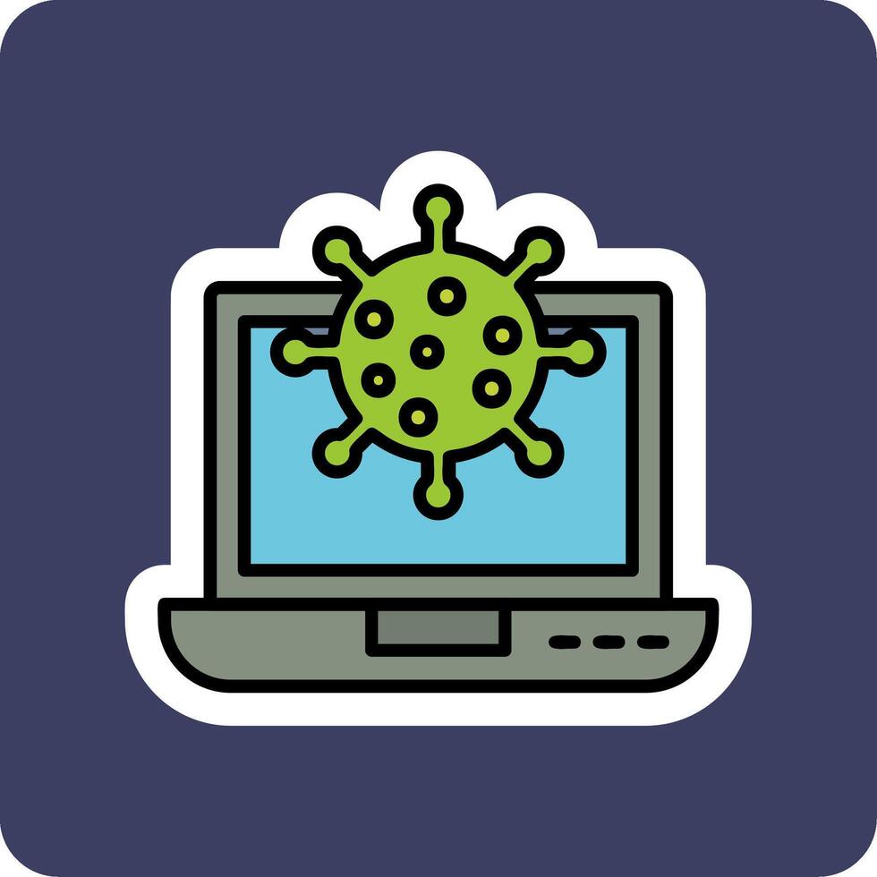 virus attacco vettore icona