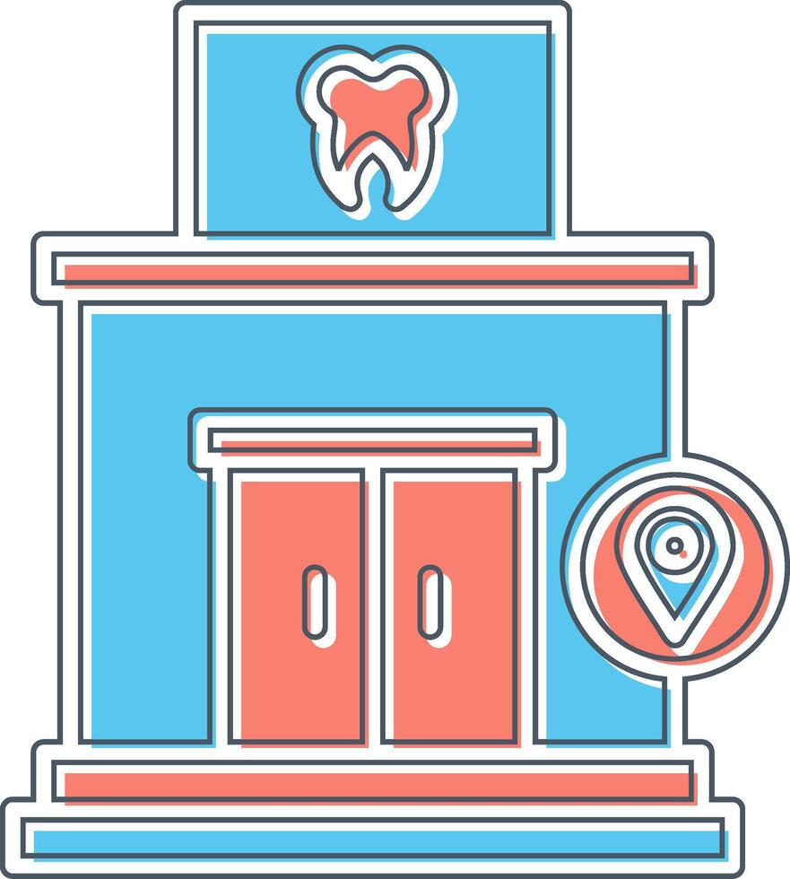 clinica Posizione vettore icona