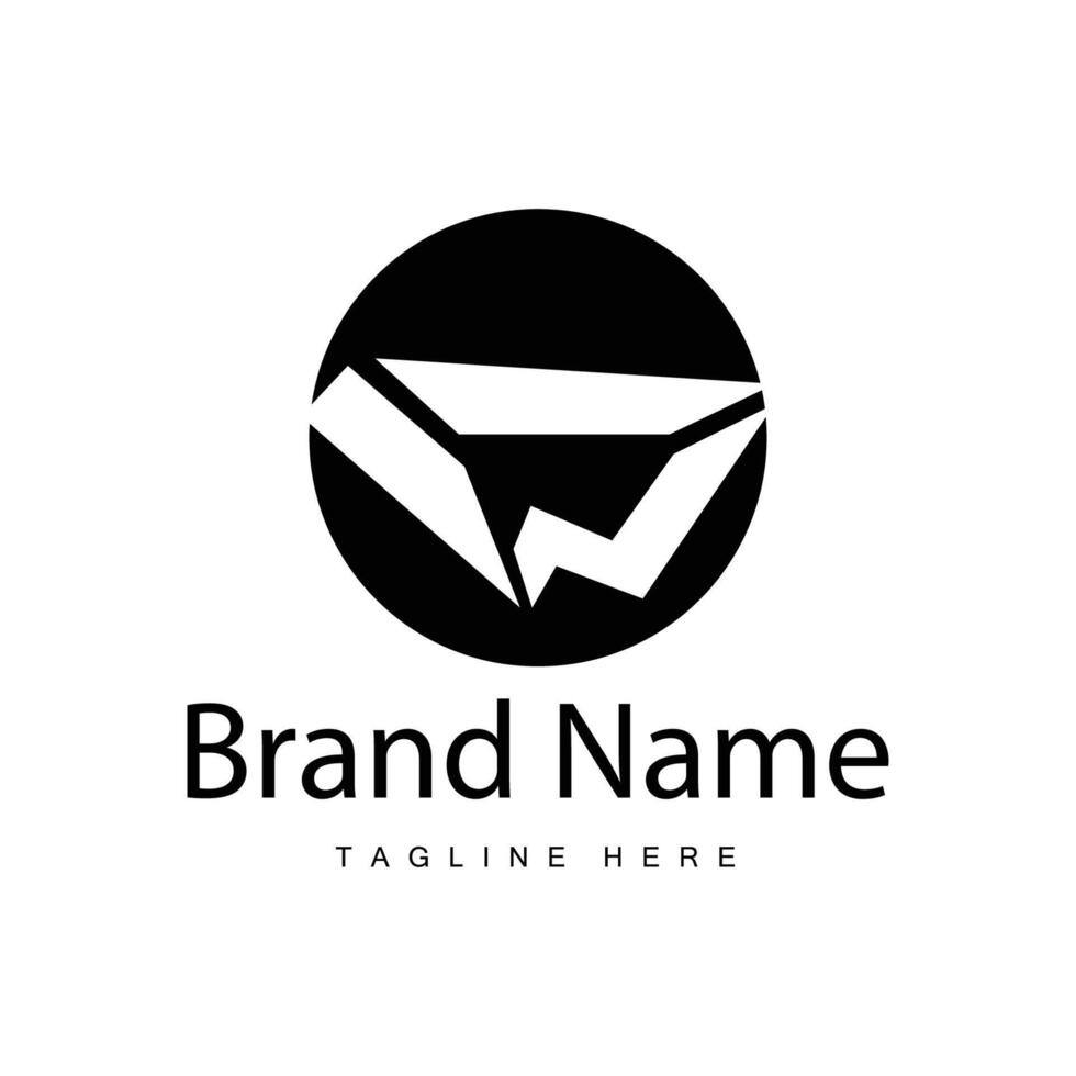 w lettera logo nel semplice stile lusso Prodotto marca modello illustrazione vettore