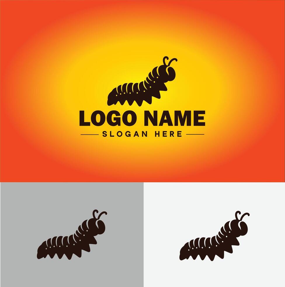 bruco logo vettore arte icona grafica per attività commerciale marca icona bruco logo modello