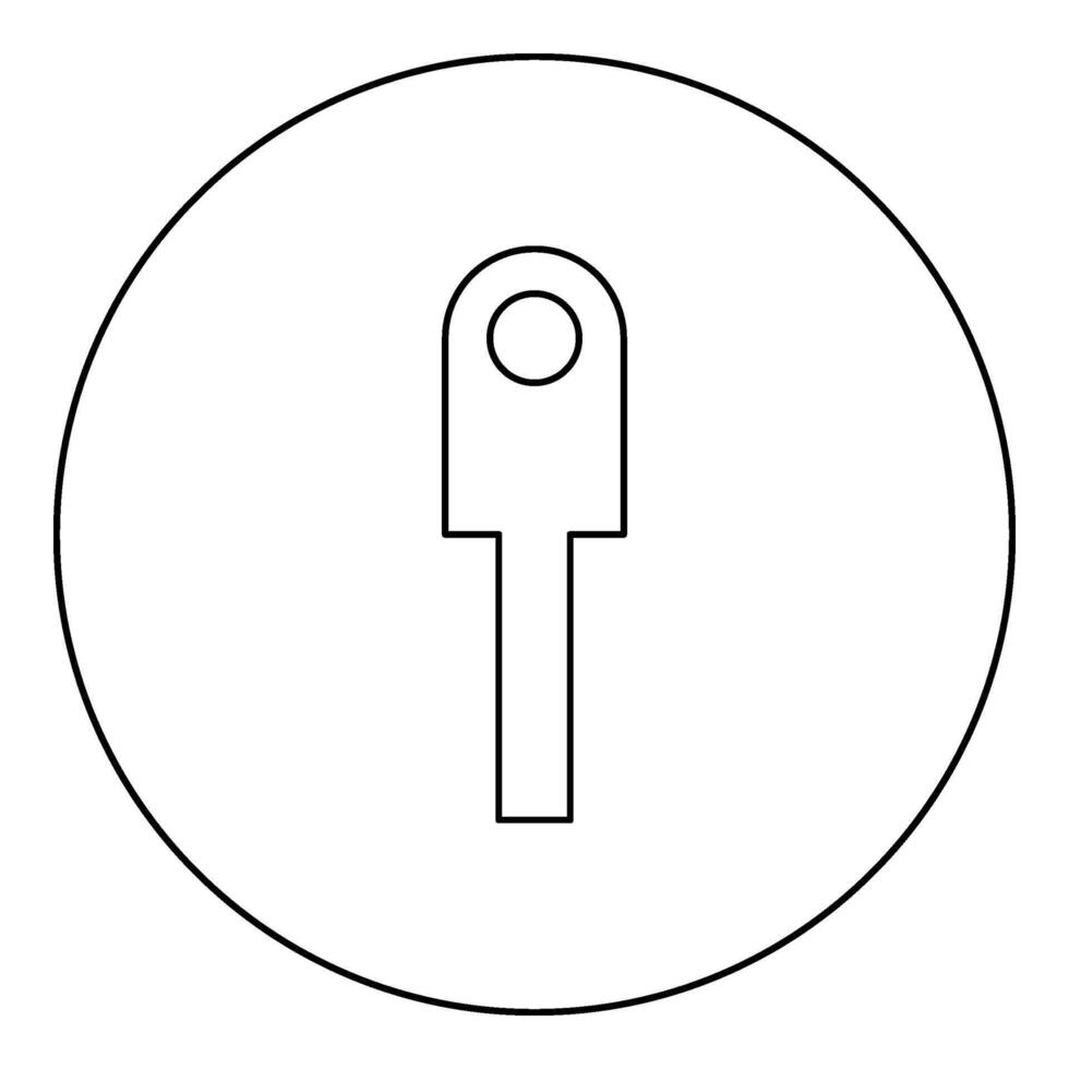cavo lug elettrico contatto e filo club connettore bullone connessione crimpare terminale icona nel cerchio il giro nero colore vettore illustrazione