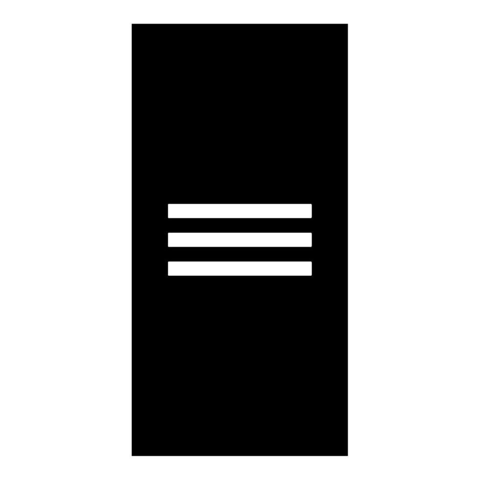 metallo Consiglio dei ministri acciaio armadietto scatola icona nero colore vettore illustrazione Immagine piatto stile