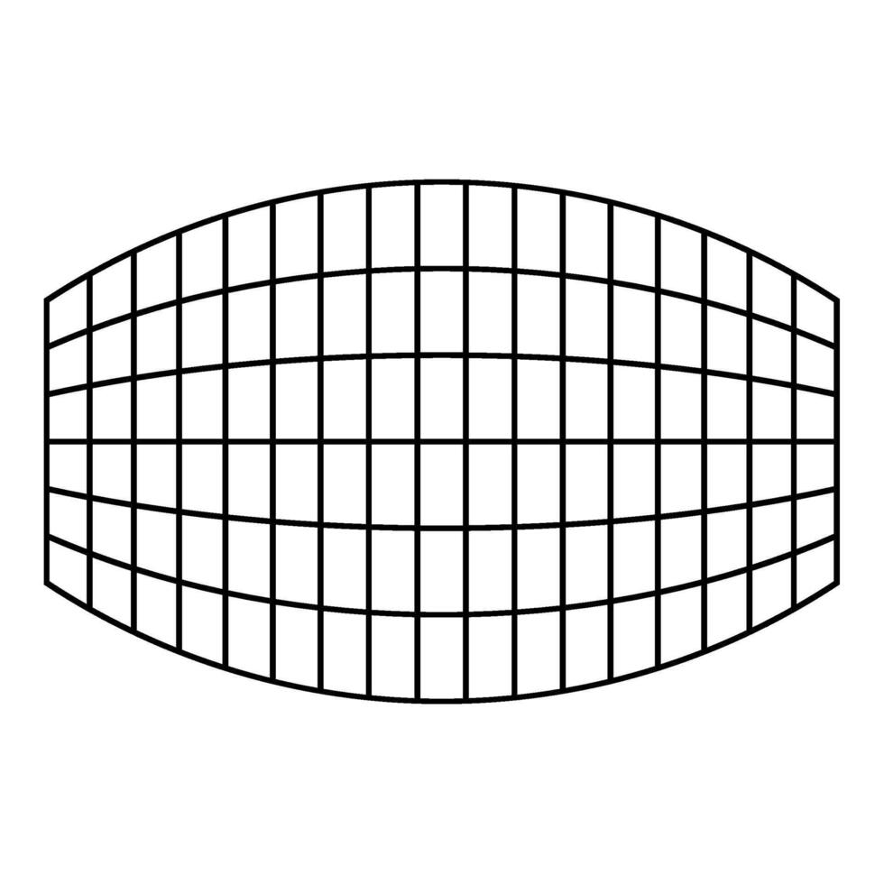 rettangolo nel proiezione griglia scacchi icona nero colore vettore illustrazione Immagine piatto stile