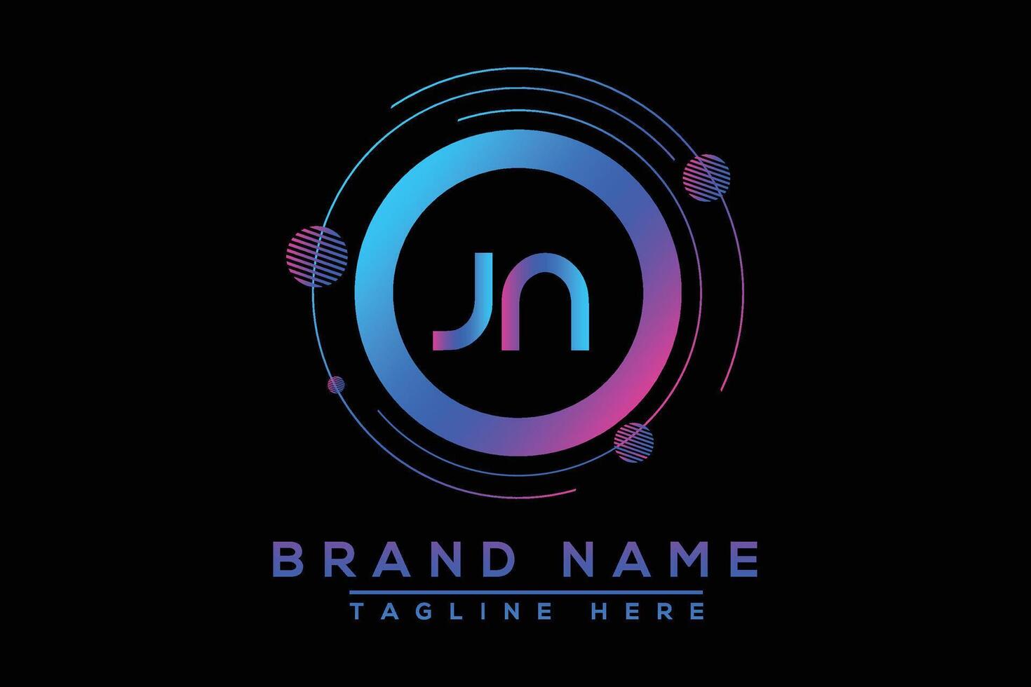 jn lettera logo design. vettore logo design per attività commerciale.