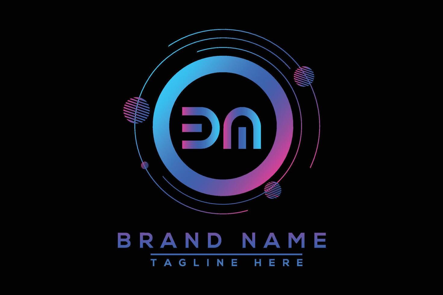 bm lettera logo design. vettore logo design per attività commerciale.