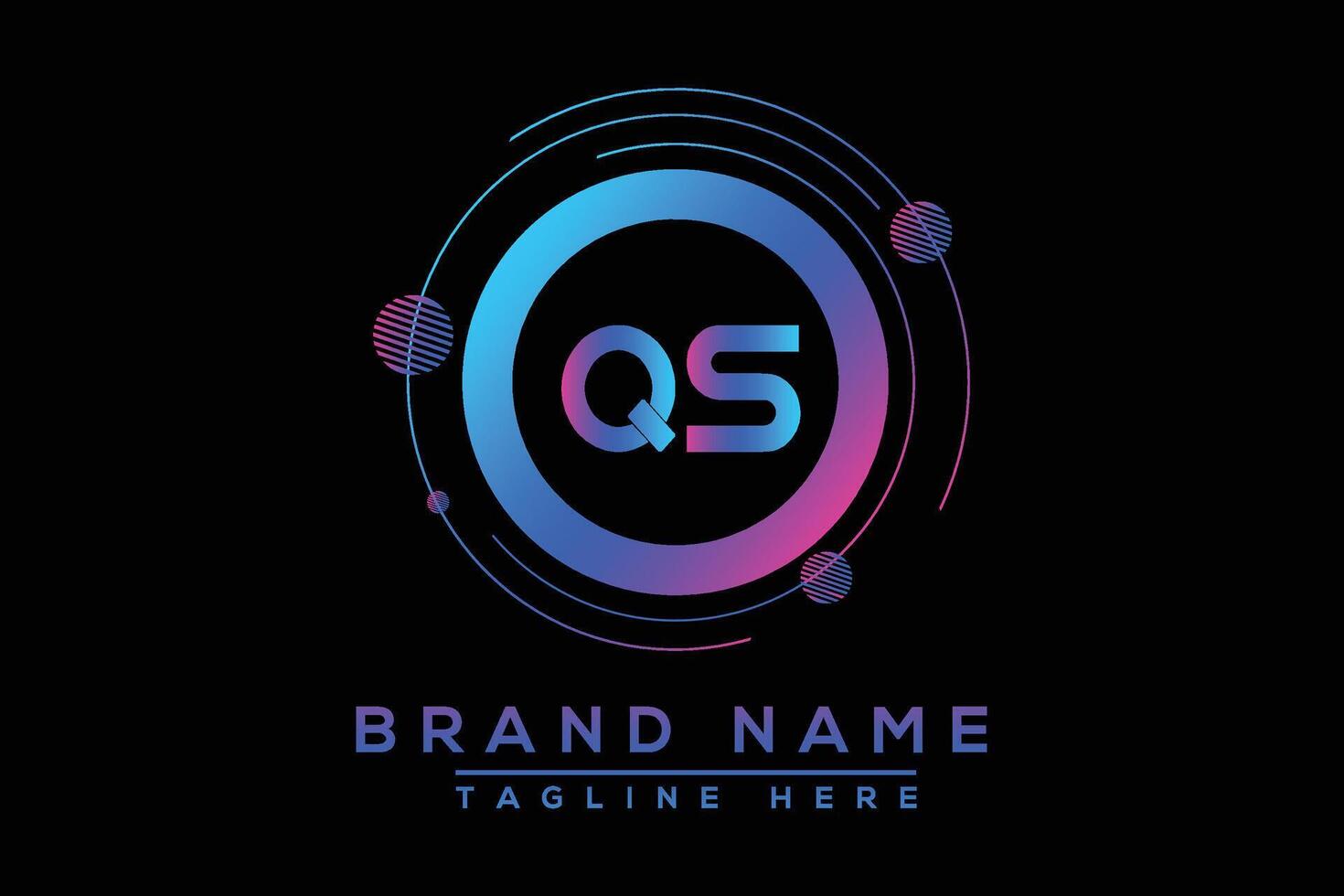 qs lettera logo design. vettore logo design per attività commerciale.
