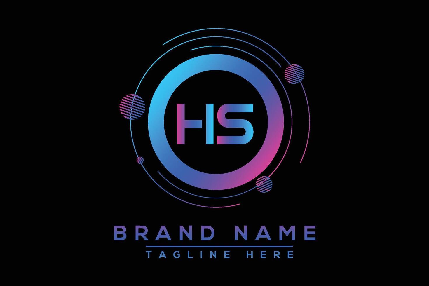 hs lettera logo design. vettore logo design per attività commerciale.