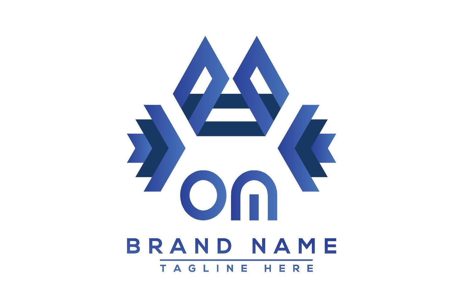 lettera om blu logo design. vettore logo design per attività commerciale.