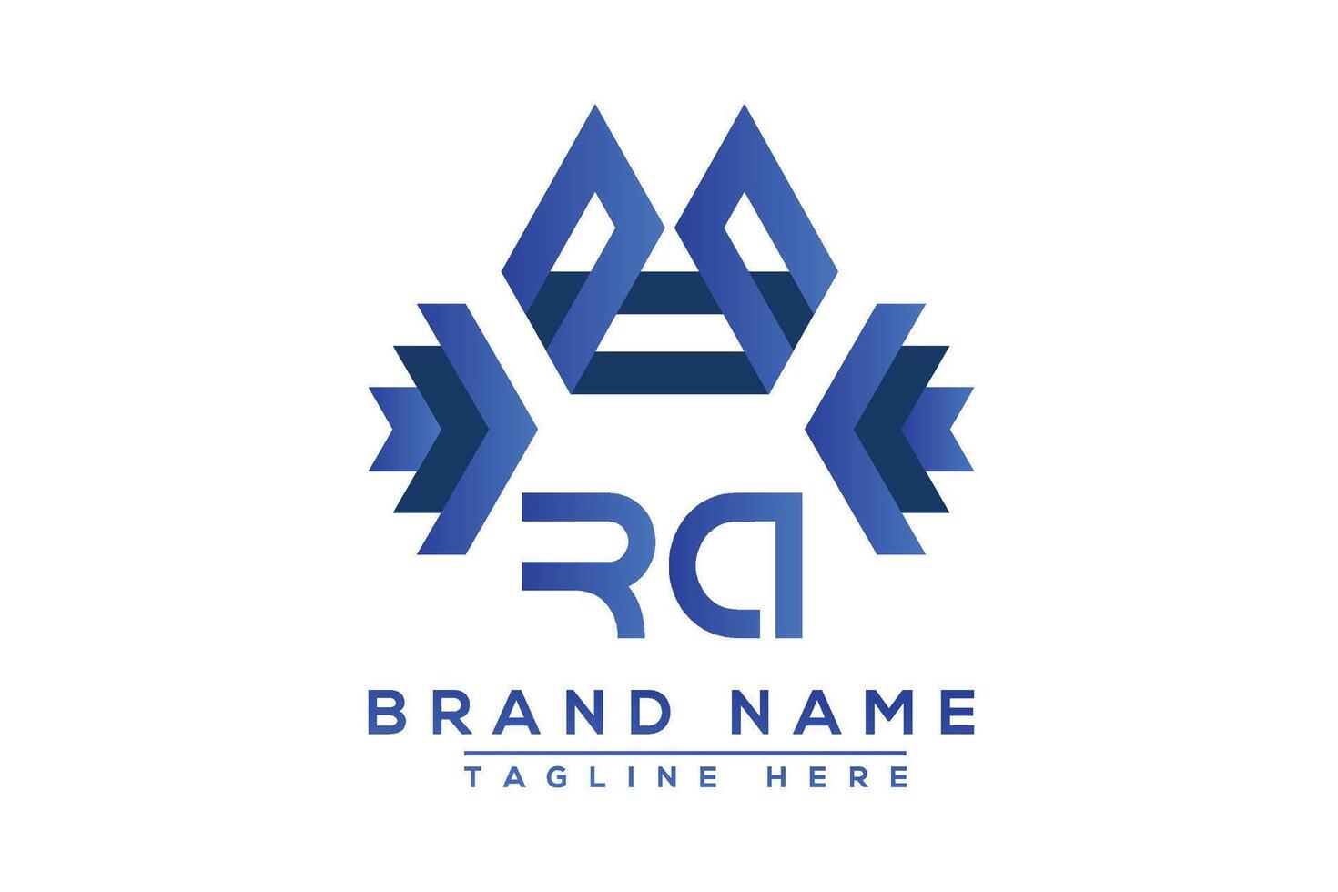 lettera RA blu logo design. vettore logo design per attività commerciale.