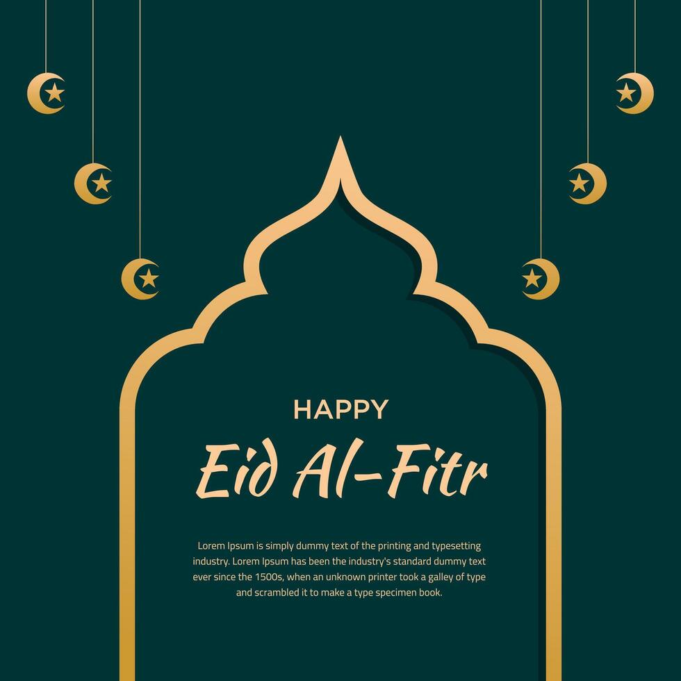 contento eid al-Fitr sfondo vettore