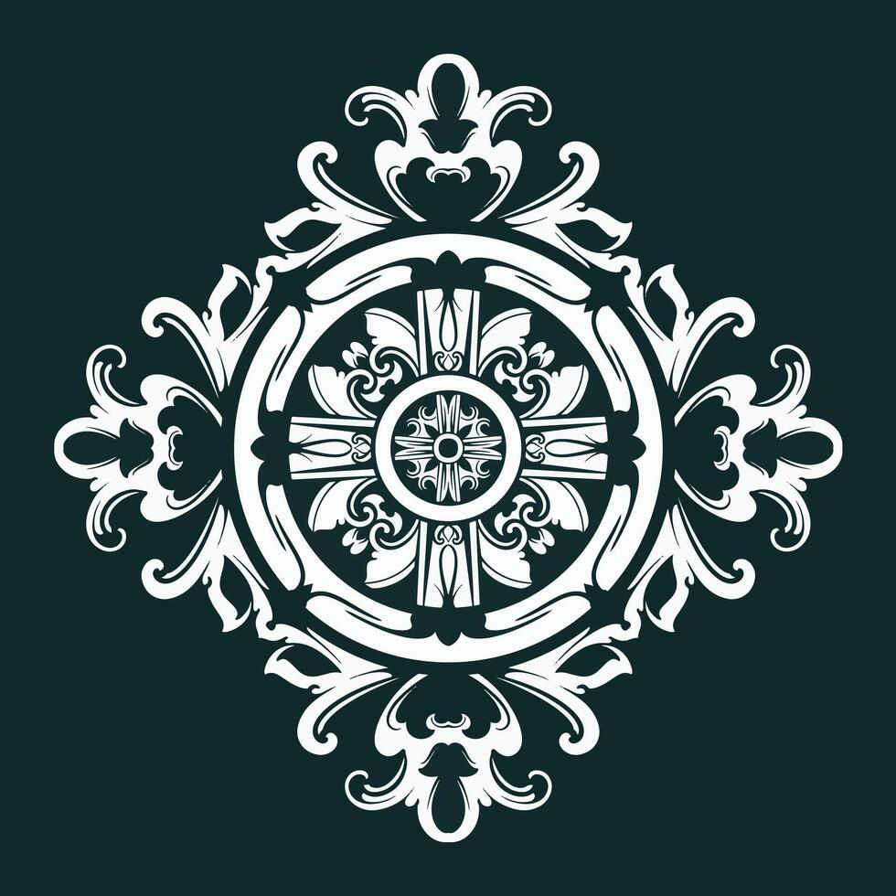 vettore Vintage ▾ mandala ornamento o fiore