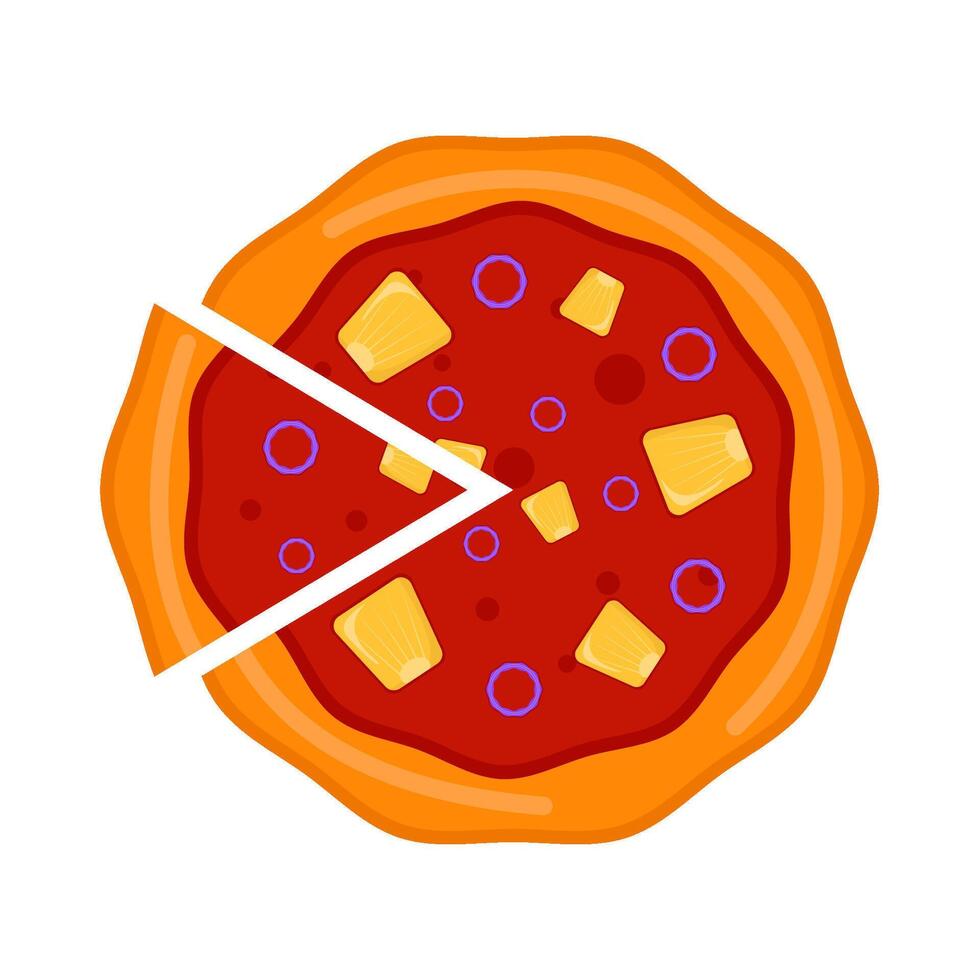 illustrazione della pizza vettore