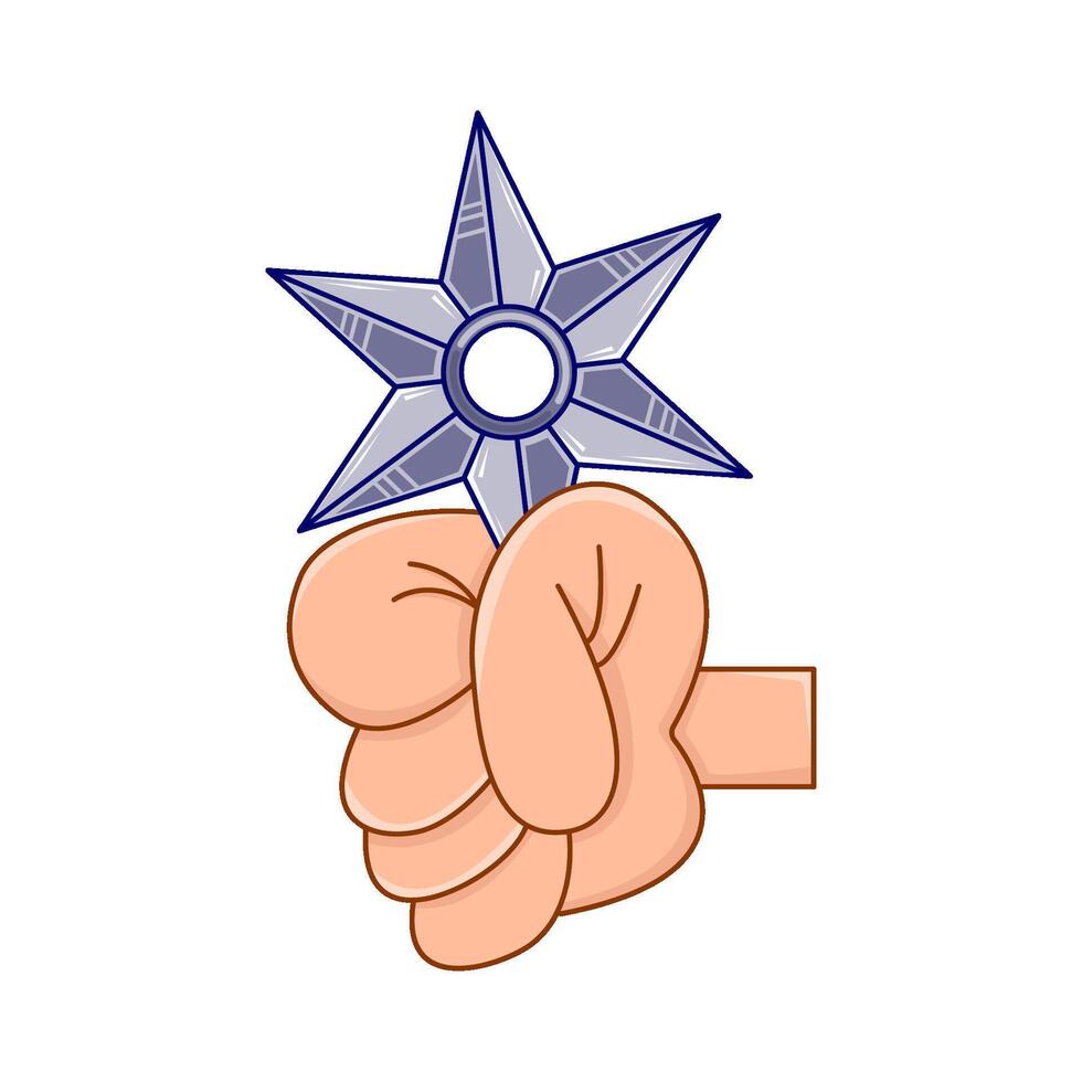 illustrazione di shuriken vettore