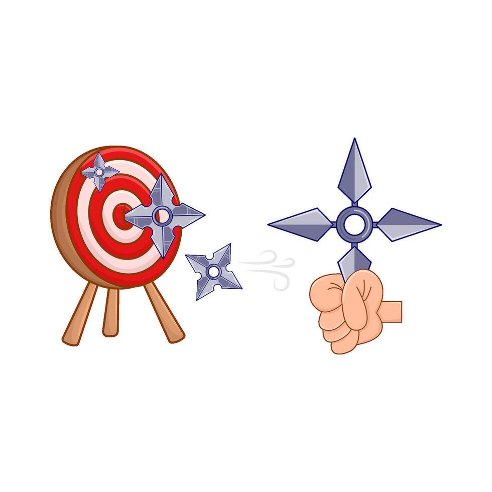 illustrazione di shuriken vettore