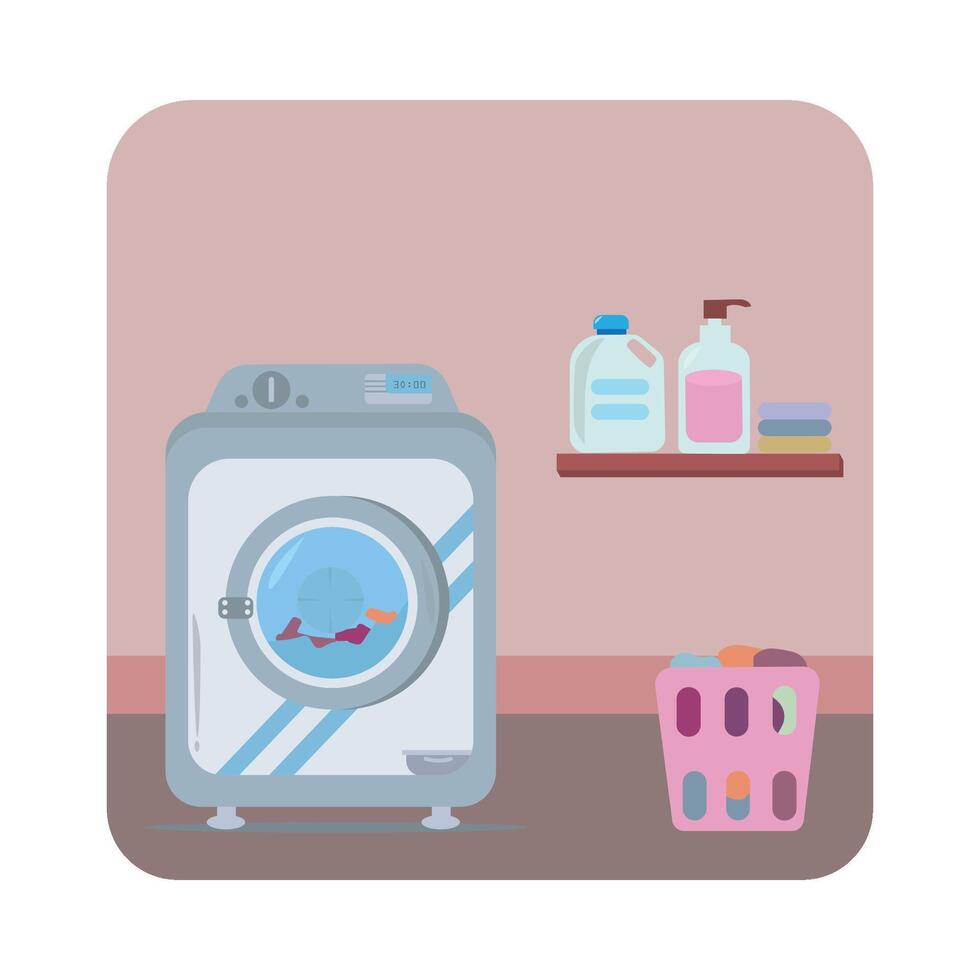 illustrazione della lavatrice vettore