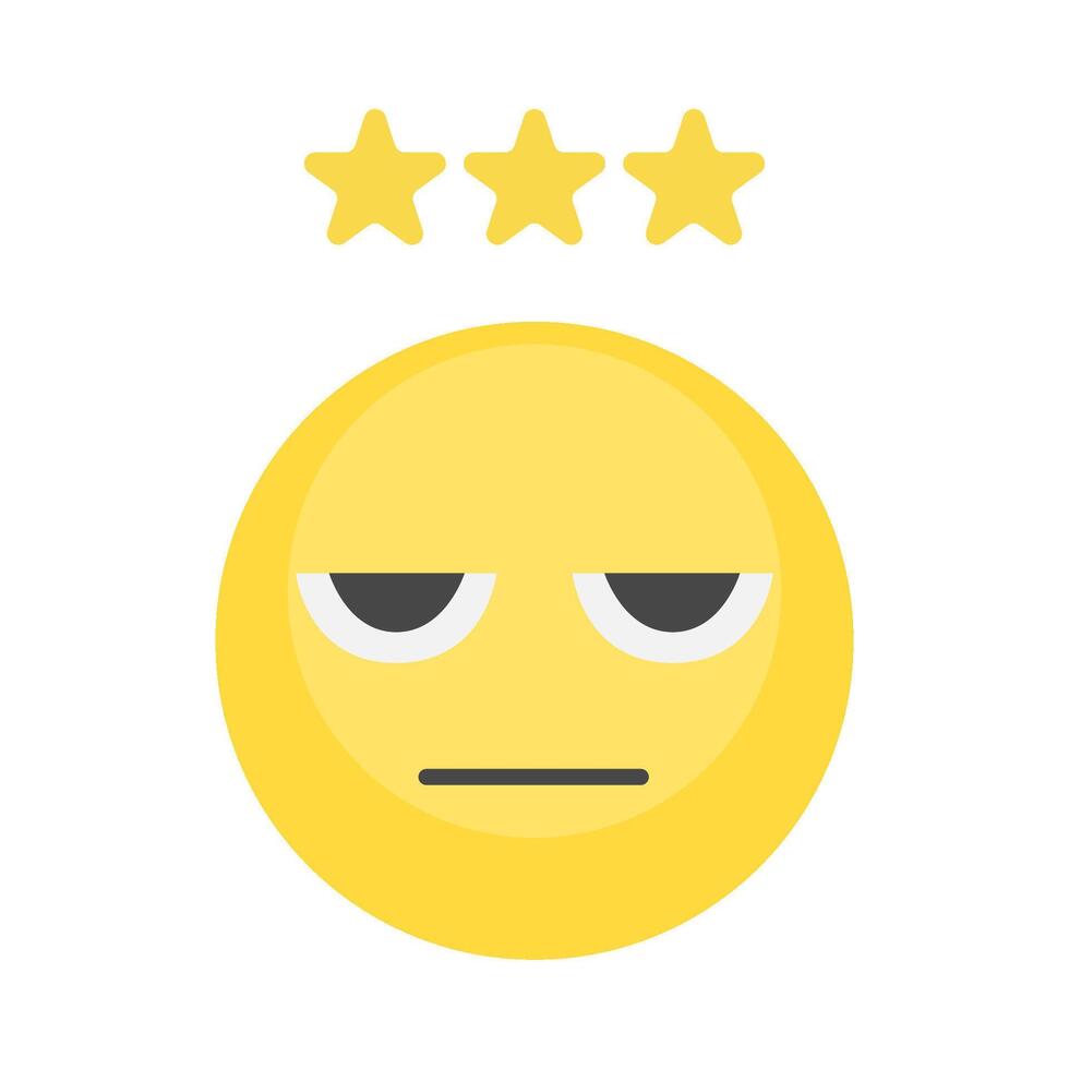 linguetta 1 recensione stella con emoji illustrazione vettore