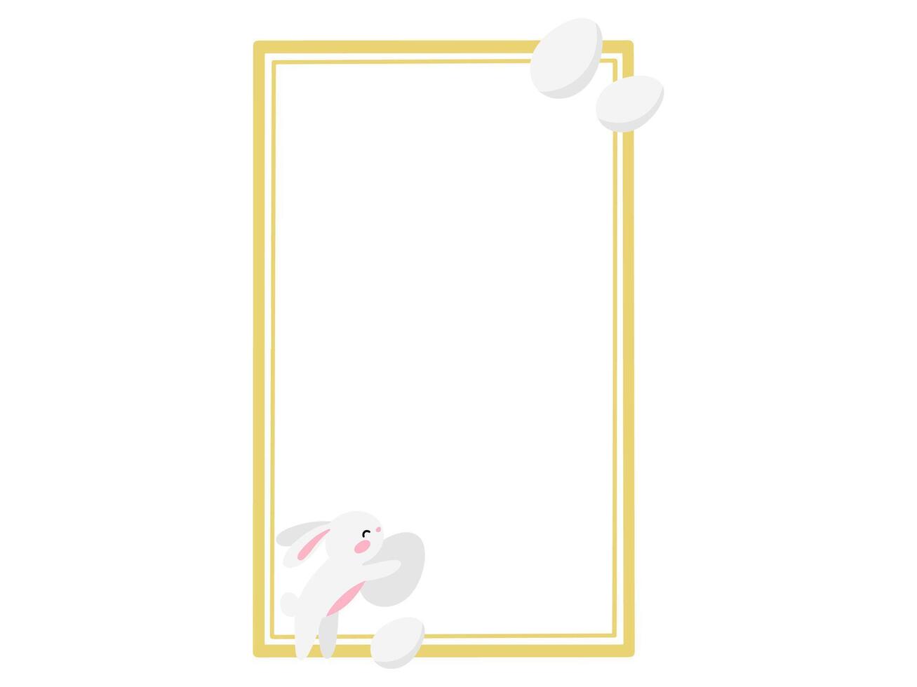 Pasqua coniglio telaio sfondo illustrazione vettore
