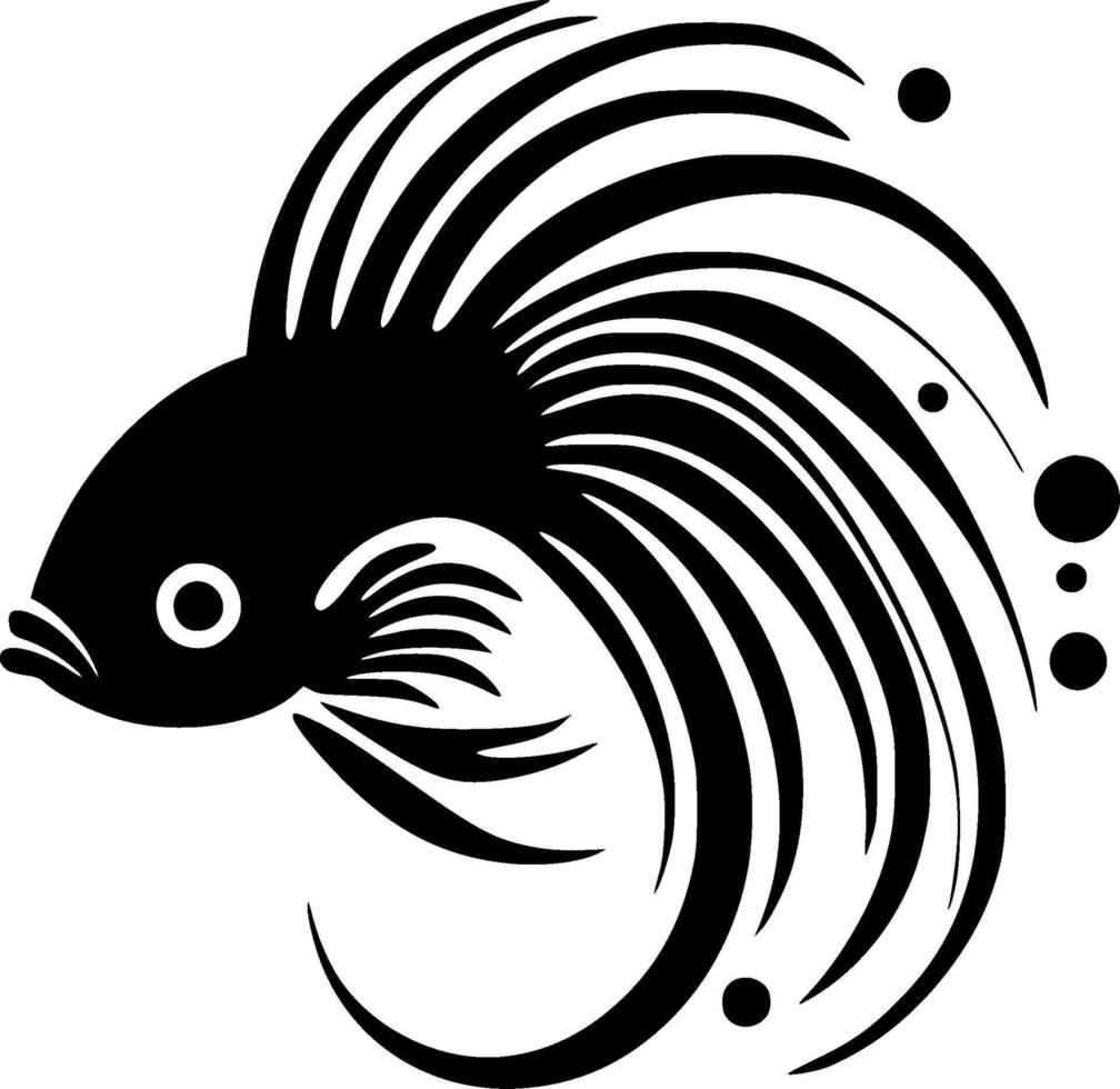 pesce, minimalista e semplice silhouette - vettore illustrazione