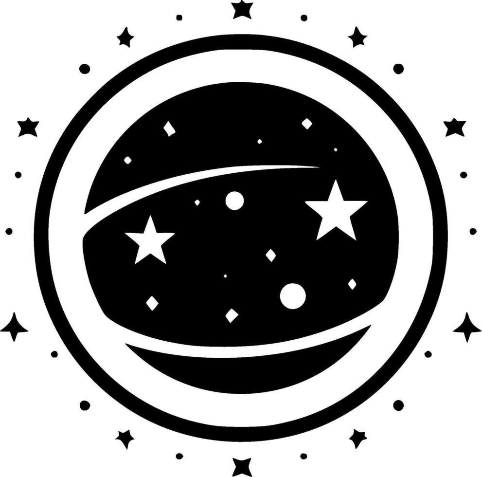 galassia - minimalista e piatto logo - vettore illustrazione
