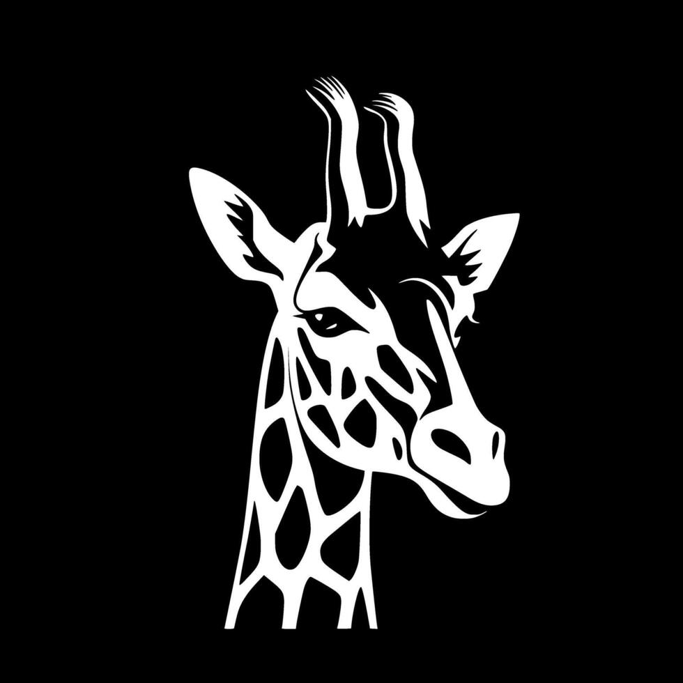 giraffa, minimalista e semplice silhouette - vettore illustrazione