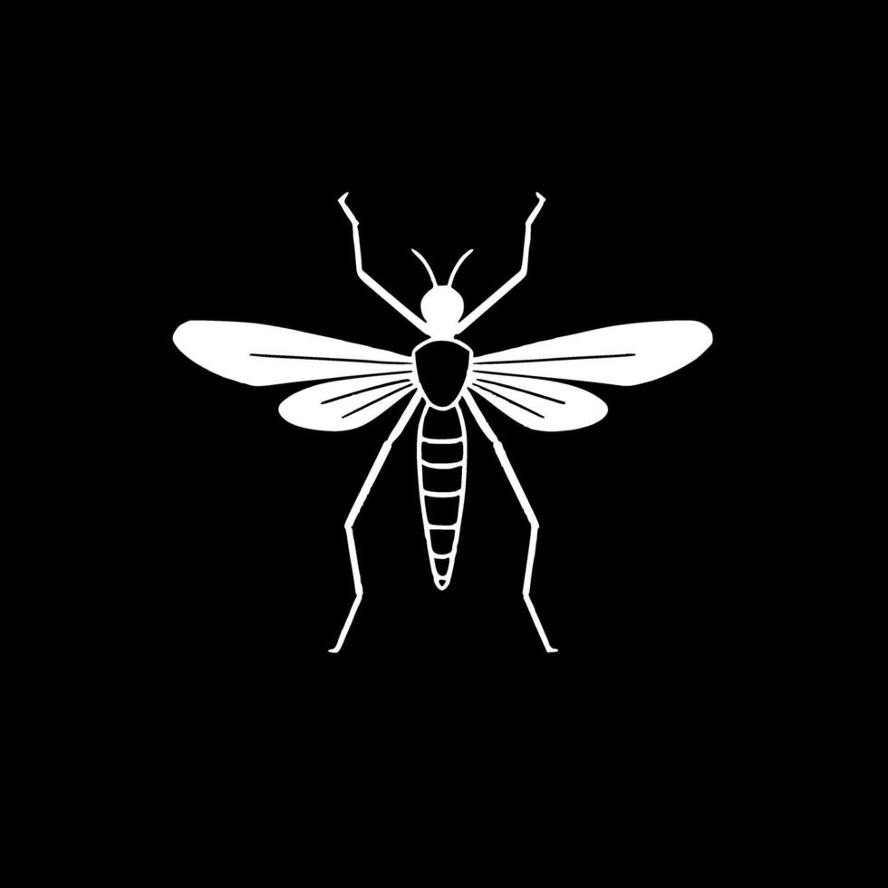 zanzara, nero e bianca vettore illustrazione