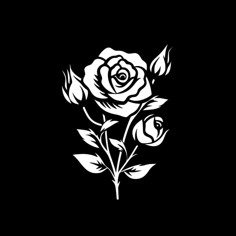 Rose - minimalista e piatto logo - vettore illustrazione