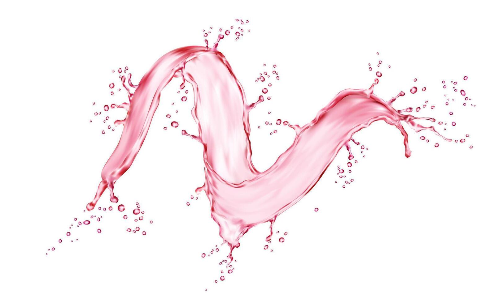 realistico rosa acqua tornado 3d vettore spruzzo