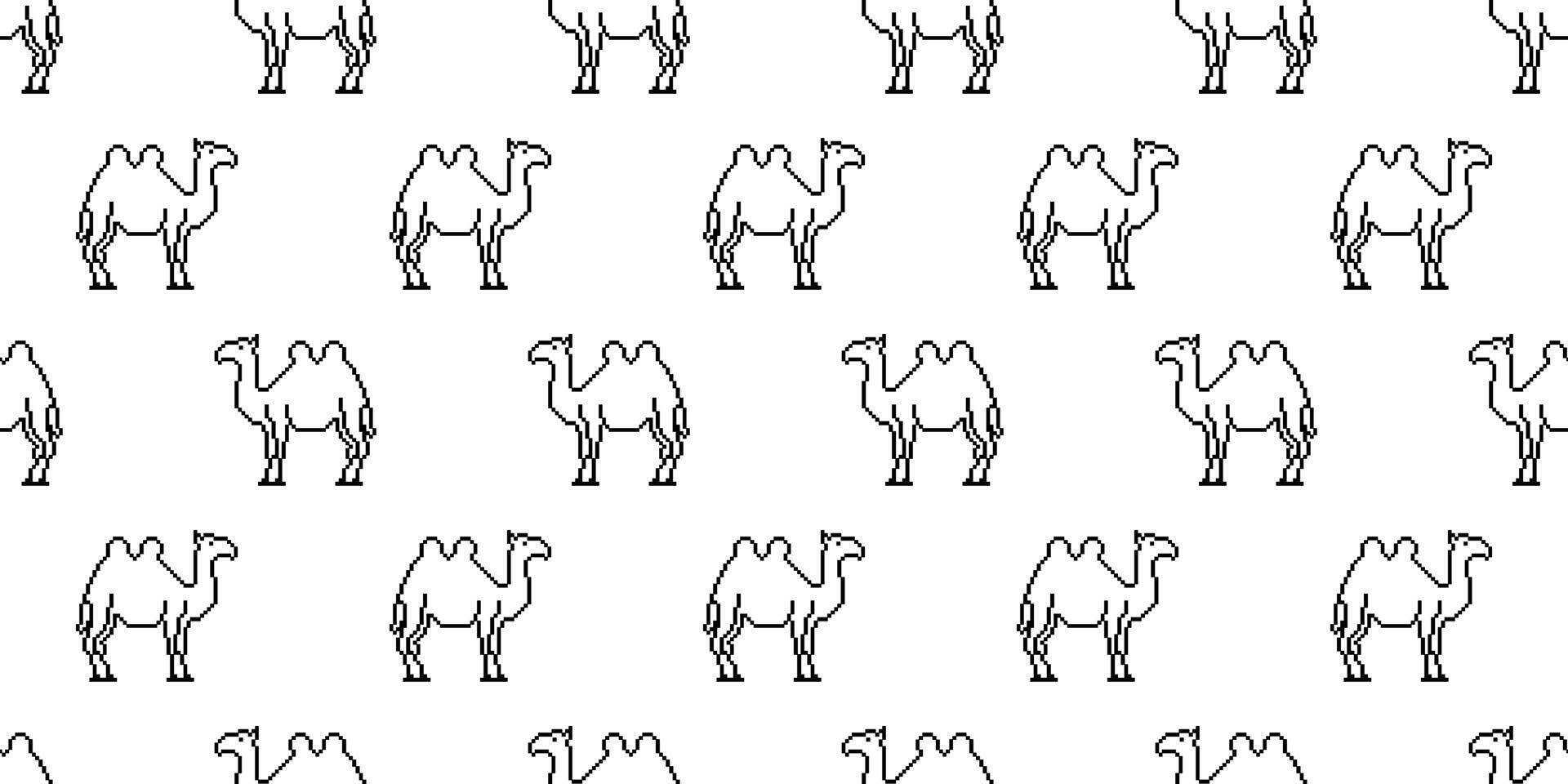 schema cammello pixel arte senza soluzione di continuità modello vettore