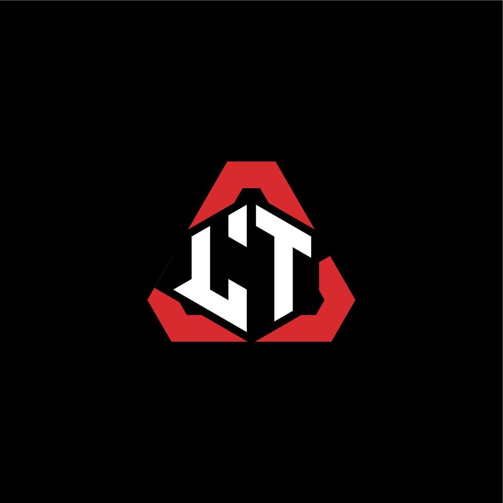 lt iniziale logo esport squadra concetto idee vettore