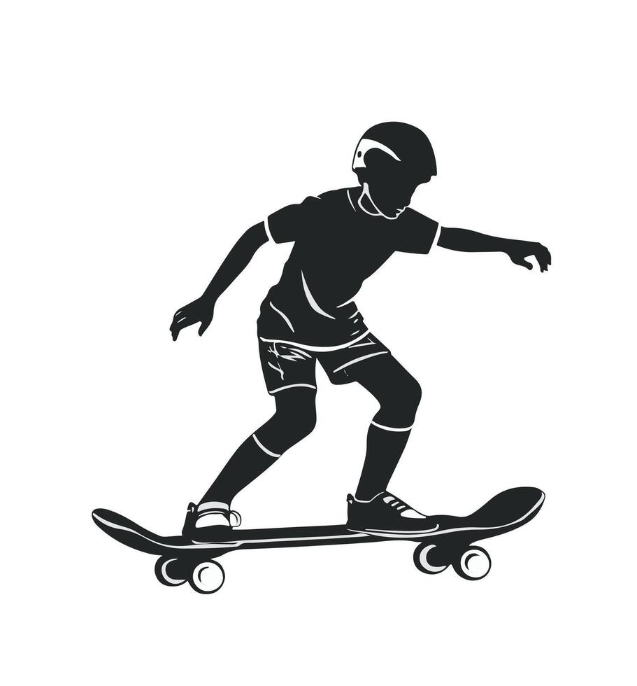 ai generato skateboarder silhouette vettore