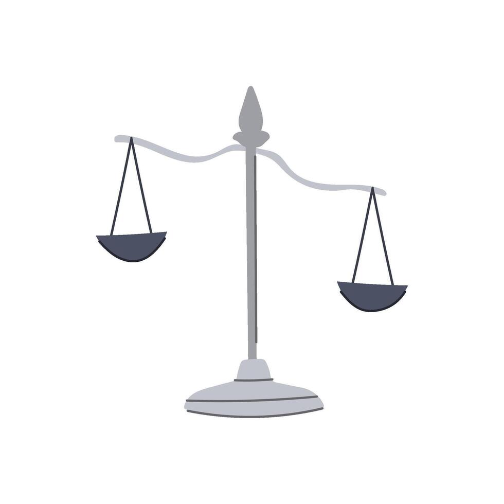 giustizia equilibrio scala cartone animato vettore illustrazione
