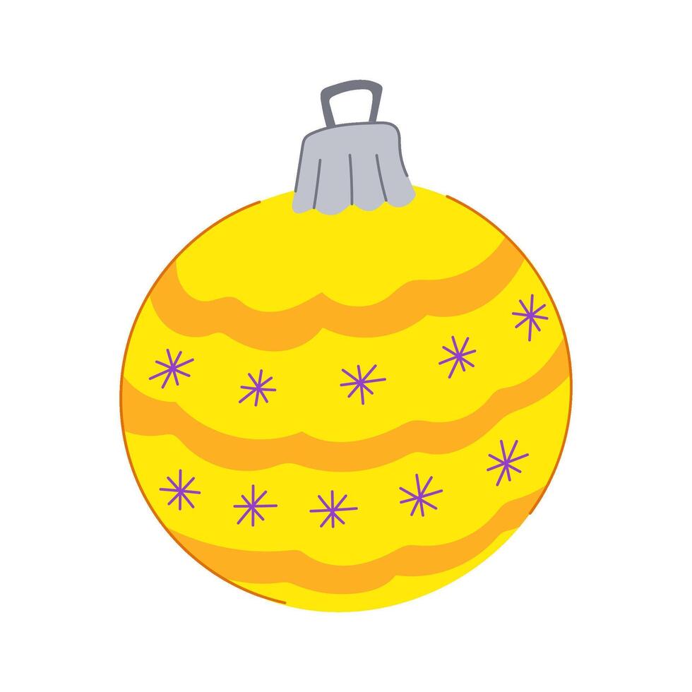 elemento Natale palla cartone animato vettore illustrazione