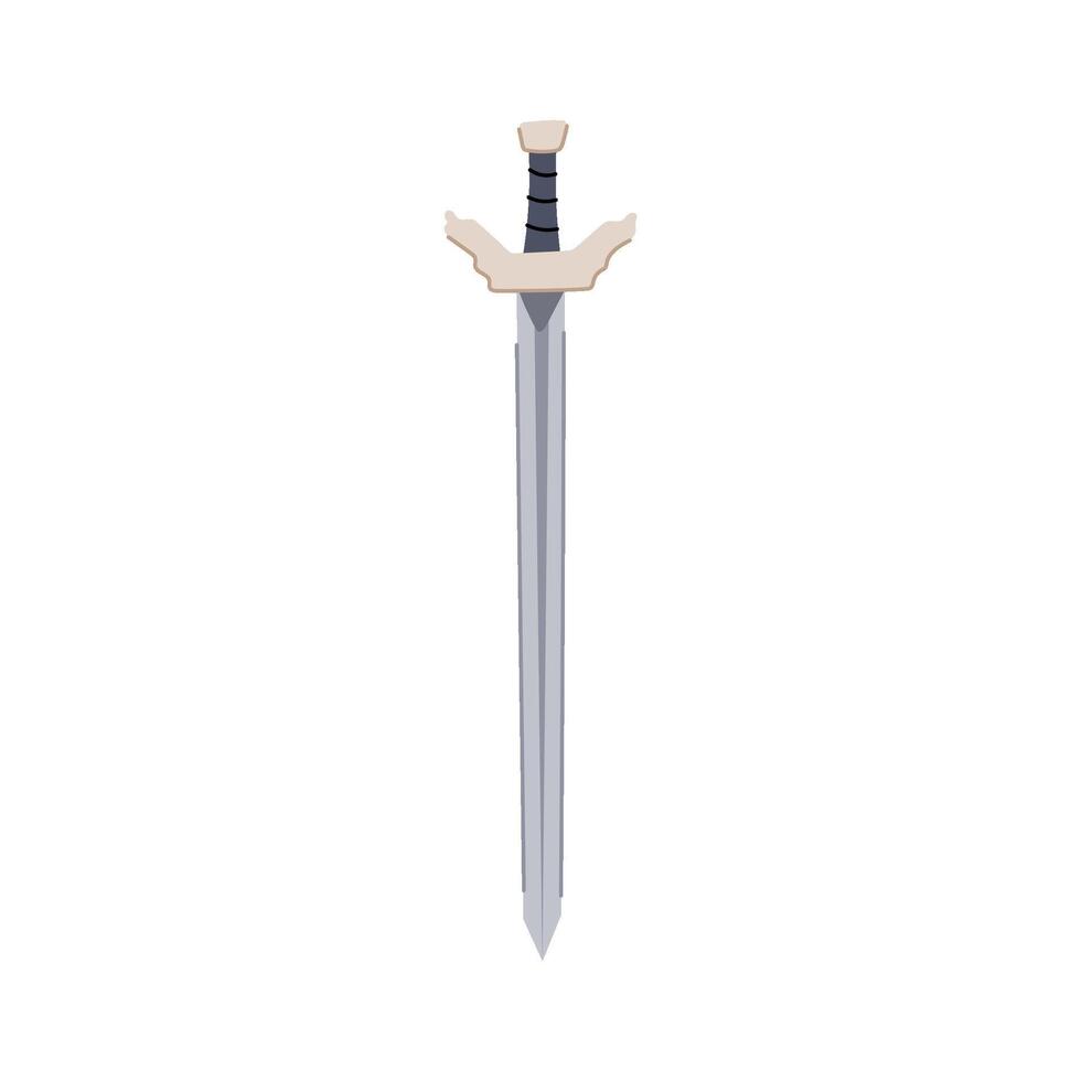 coltello medievale spada cartone animato vettore illustrazione