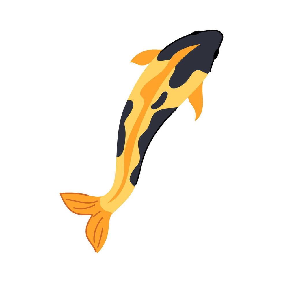 Cinese koi pesce carpa cartone animato vettore illustrazione