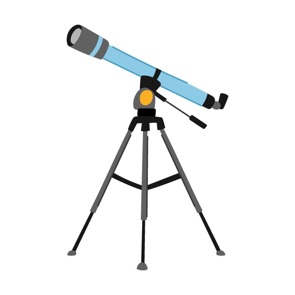 notte telescopio cartone animato vettore illustrazione