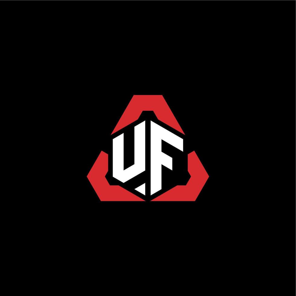 uf iniziale logo esport squadra concetto idee vettore