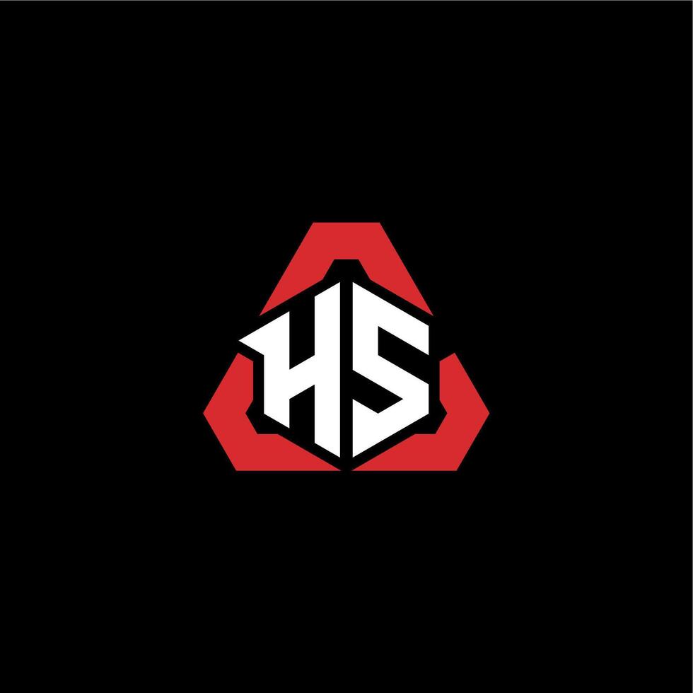 hs iniziale logo esport squadra concetto idee vettore
