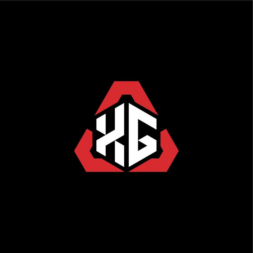 xg iniziale logo esport squadra concetto idee vettore