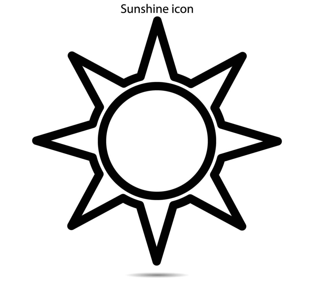 luce del sole icona, vettore illustratore
