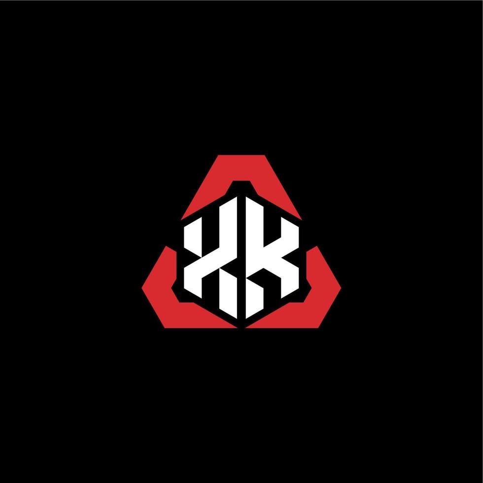 xk iniziale logo esport squadra concetto idee vettore