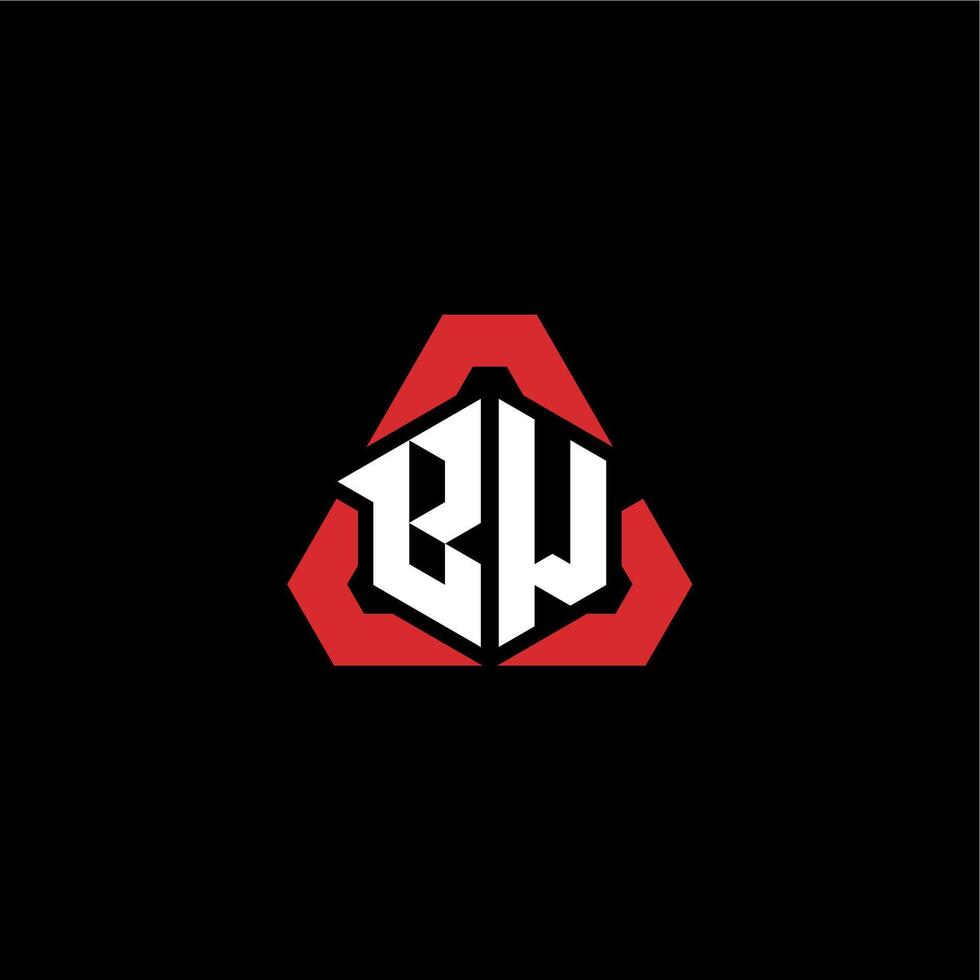 bw iniziale logo esport squadra concetto idee vettore