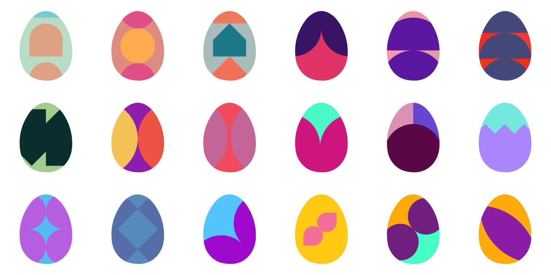 impostato di Pasqua uova design elemento per Pasqua giorno, molla, celebrazione. vettore illustrazione