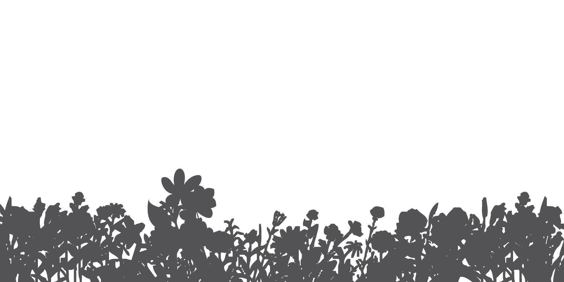 silhouette di erba con canne e fiori nel primavera. zone umide vettore illustrazione con trasparente sfondo
