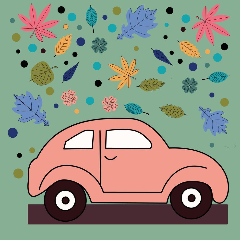 divertimento auto illustrazione design per bambini vettore